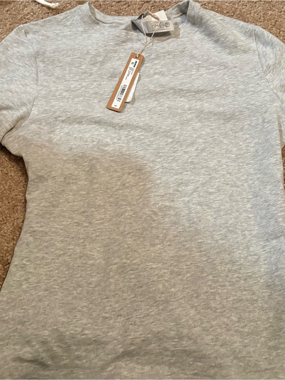 SKIMS Light Heather Gray Short Sleeve Tee